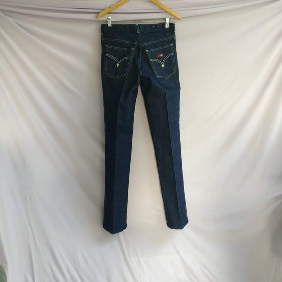 Vintage 90s Highrise Classic Straight Leg jean w31 +MEASUREMENT Rigid denim - Picture 9 of 12